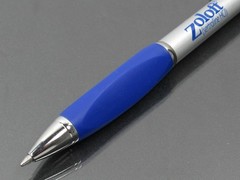 Zoloft METAL Twist PEN Triangular Gripper Drug Rep Pharmaceutical Medical Promo