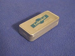 VINTAGE 50’s GERMAN LUBROKAL (INSOMNIA) 50 PILL TIN BOX H&E ALBERT A G WIESBADEN