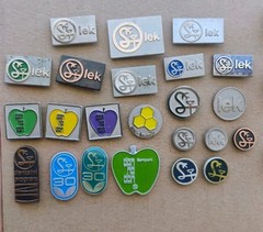 SANDOZ Pharmaceutical LEK pin badge LSD Albert Hofmann rare #2
