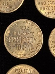 RARE – 1930’s Walgreens Milwaukee prosperity tokens With ORIGINAL Bag