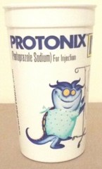 BRAND NEW PROTONIX I.V. 40 mg PLASTIC CUP PHARMACEUTICAL DRUG REP ITEM