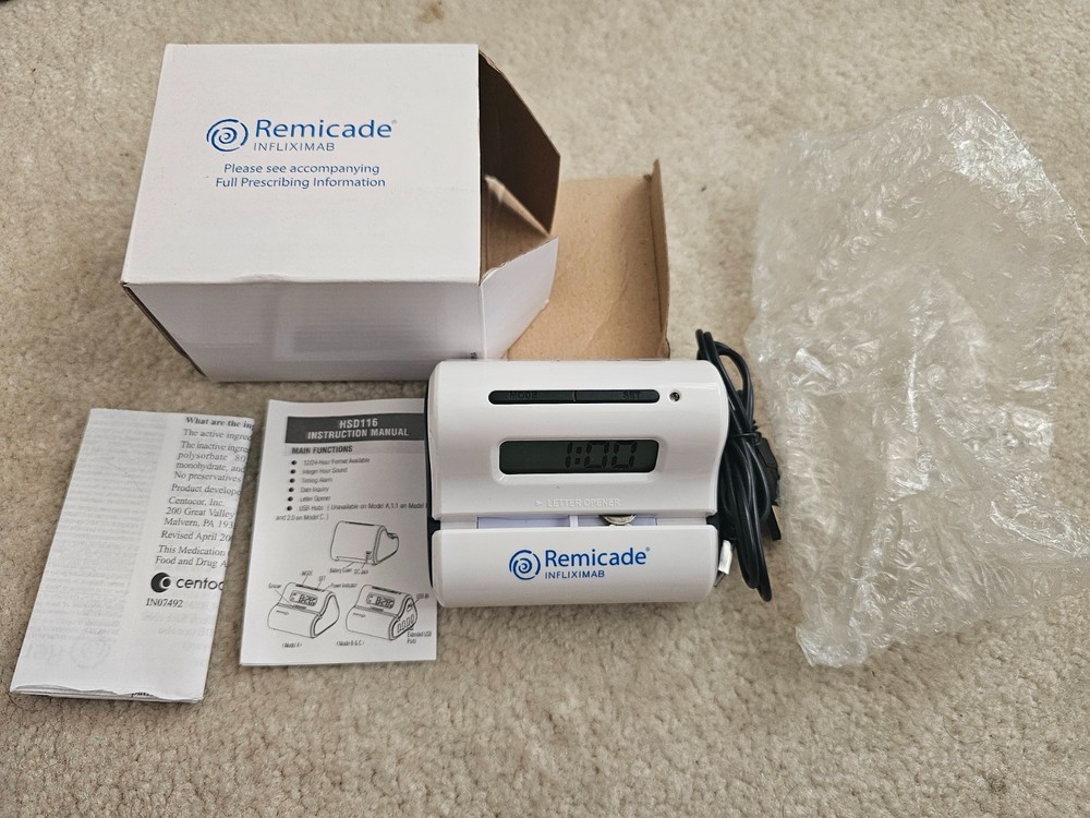 Remicade Infliximab Drug Rep Pharmaceutical Promo NIB 2007 USB Hub Clock Rare!