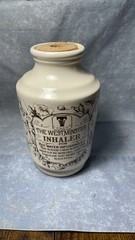 Eli Lilly Westminster Inhaler Ceramic Apothecary Jar Cork Nonfunctional