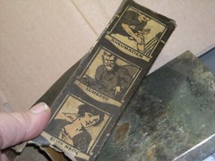 Vintage compound mustard ointment torn box and used up tube FW McNess prop