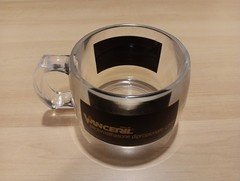 Vintage Vanceril Inhaler Drug Rep Advetising Promotional Clear Plastic Mug