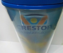 CRESTOR DRUG REP TRAVEL CUP PHARMACEUTICAL FLICKER VIEW CUP