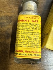 VINTAGE BAALMANN’S Gas Tablets Drugstore Apothecary MCM Medicine Pills Drugs