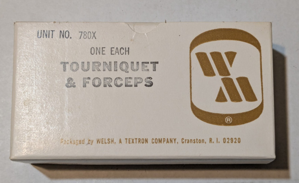 Vintage Welsh, A Textron Company / One each Tourniquet & Forceps / Unit #780X
