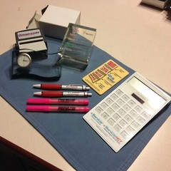 Assorted drug rep collectables