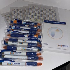 Pharmaceutical Drug Rep Promo Items Crestor 10 Pens, Bandages And Note Pad