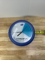 Viagra Clock Pfizer Blue White Drug Rep Marketing Promo Pharma Advertising Vtg