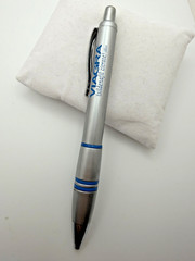 Viagara Pen Plastic Silver Blue Pharma Pen (New Ink Cartridge)