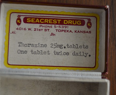 Vintage Topeka Kansas SEACREST Drug Co. Pharmacy Pill Prescription Box