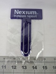 Nexium Book Page Mark Purple Pharma Drug Adverting Rep 5 Inch Plastic