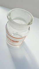 COFFEINUM, Vintage Glass Apothecary Pharmacy Clear Jar, 100 ml, with Cap
