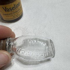 Vintage Medicine Bottle Vaseline Jar + Sal Hepatica, Anacin, Bayer Bottles Lot 4