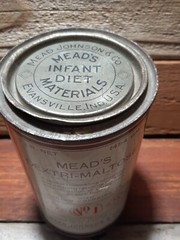 Mead’s Dextri-Maltose Advertising Tin Vtg Baby Formula 1lb. Infant Diet Pharmacy