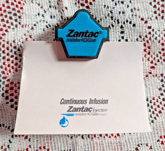 Zantac drug rep ads glass rain teardrop clip magnets Rx spatula notes narcotic