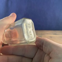 Clear Glass Square Bottle Apothecary Chemical Medical 2Fl Oz 2″ x 1.25″ x 3.5″H