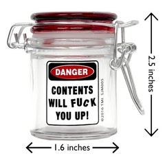 2.5″ Mini Storage Jar Set of 3: Danger Red