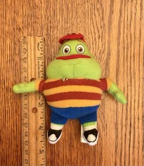 Mucinex Mr Mucus Mini Melts Green 4” Toy Pharma Drug Rep Promo Ad