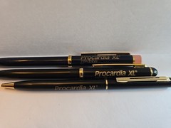 PROCARDIA XL Collectible Metal Pens x 3 Pharmaceutical Drug Rep