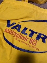 Pharmaceutical Promo Tote Bag GlaxoSmithKline GSK Valtrex VG