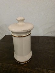 Fol. Bellad. Ceramic Apothecary Jar With Lid – Ceramic Pharmaceutical VTG 7.5 „