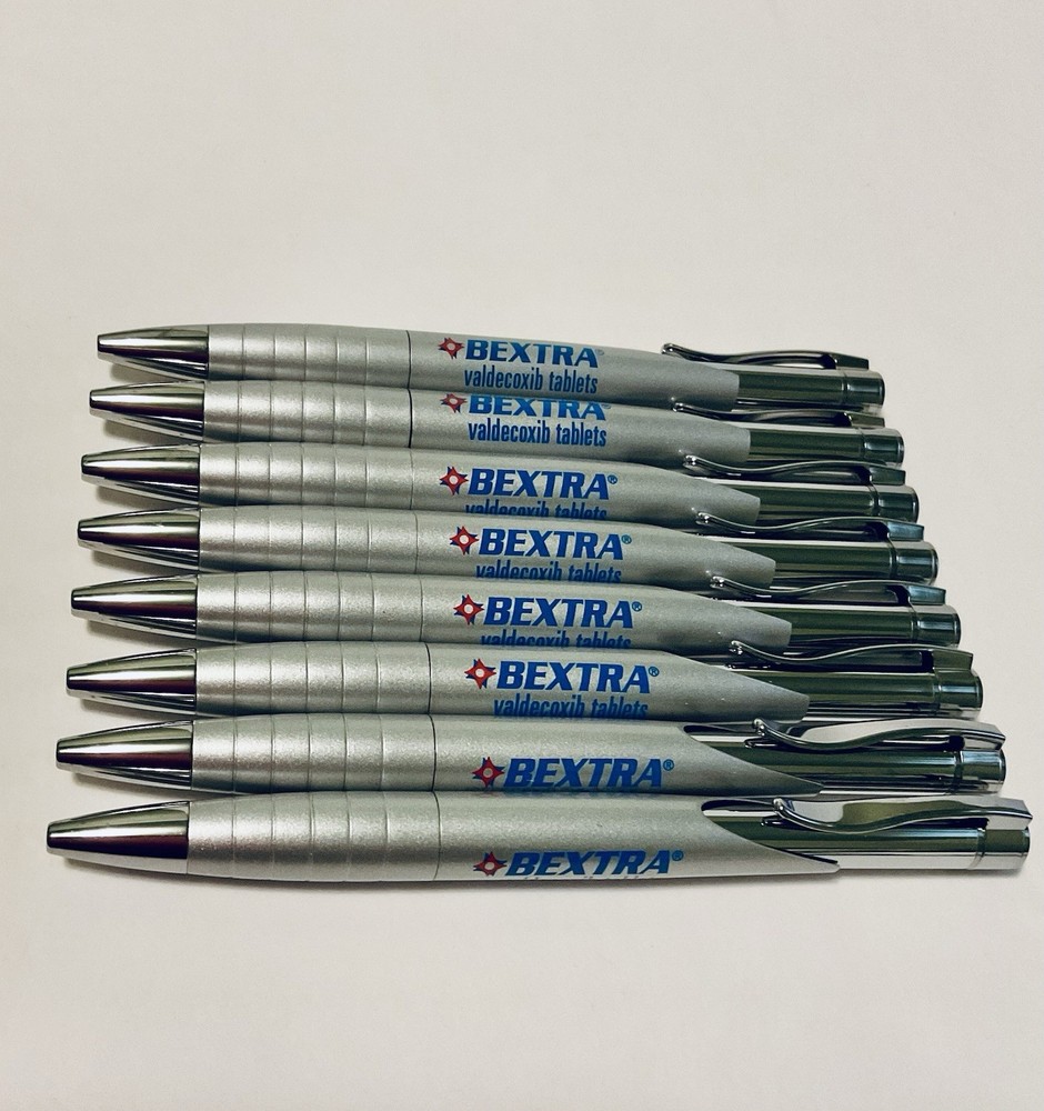 BEXTRA CELEBREX PHARMACEUTICAL REP PEN METAL RETRACTABLE REFILLABLE LOT OF 8