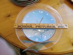 Chantix Pharmaceutical Vntg Wall Clock Clear Acrylic 11 3/4″ Works Rare