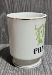 1950’s Pharmacist Advertising Shaving Mug Pure Medicine Chemicals Drugs Cup