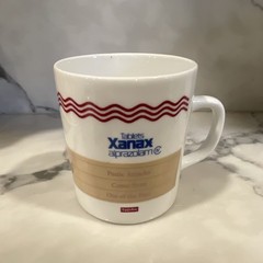Rare Vintage Pfizer Xanax Alprazolam Promotional Coffee Mug White