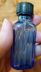 VTG. Blue Rexall Puretest Tincture of Iodine Bottle W/ Glass Dauber (10) Extra