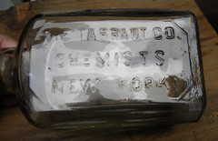 Antique Tarrant Co., New York Chemists Bottle Clear Glass 5 3/8″