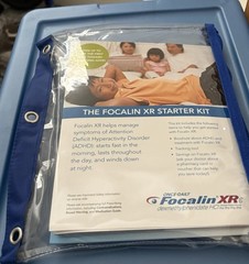 Vintage Focalin XR 9 piece Patient Starter Info Kit Pharmaceutical Rep 2007