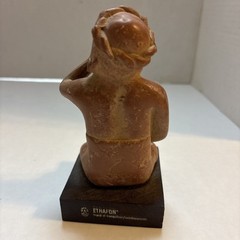 Vtg Portrait Of Anxiety/Depression Etrafon Promo Clay Figurine Mexico ca 800 AD
