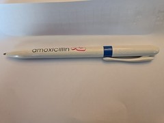 Amoxil Plastic Pen Drug Rep Pharmaceutical Promo Medical Advertising Rare WRITES
