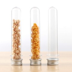 HOZEON 50 PCS 5.5 x 1 inch Clear Plastic Test Tubes with Caps, 40 ml Test Tub…