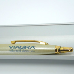 Vintage VIAGRA click gold Drug Rep Pharmaceutical Advertising Pen Metal