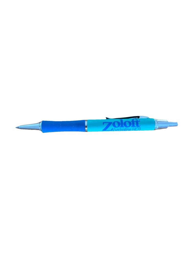 Zoloft Pharmaceutical Drug Rep Advertising Marketing Promo Metal Clip Pen