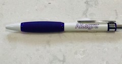 Pharmaceutical Advertising ALLEGRA Drug Rep Paper Mate Click Pen w/ Grip Writes