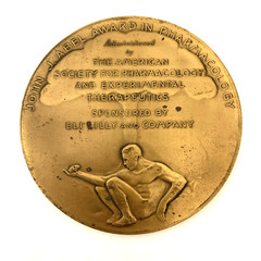 Vintage John J Abel/ Eli Lilly Award Bronze Paperweight (S1)
