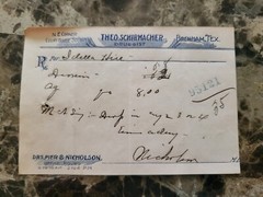 File box & 97 antique prescriptions (1911) – Dionin, Codeine, Infant Anodyne