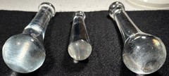 Pharmacy Pestles Clear Glass(Lot Of 3) 2-8 oz & 1-2 oz Excellent Used Condition