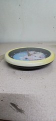 Vintage Quartz Wall Desk Clock „There Is Always Time for Laughter“ Cream Black