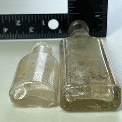 Antique Apothecary Medicine Bottles Lot of 2 Clear