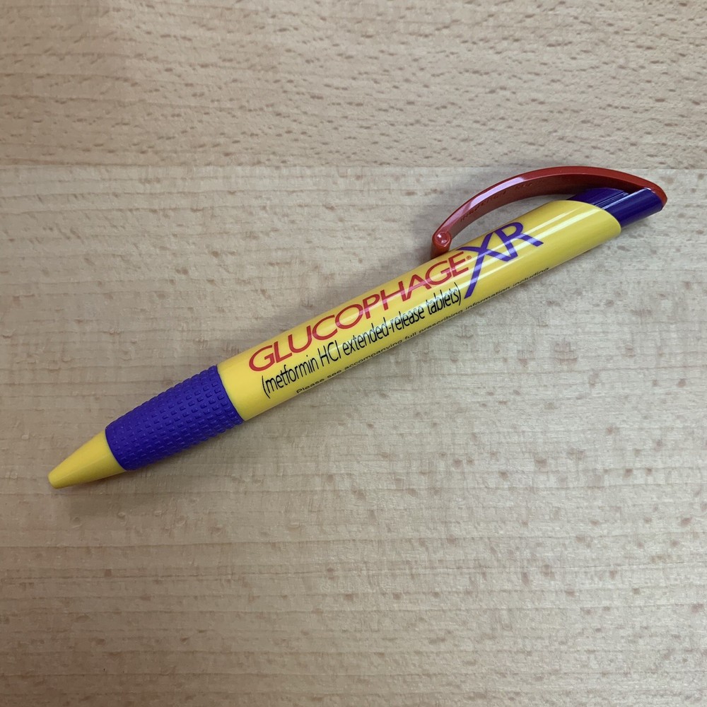 Glucophage Drug Rep Pharmaceutical Promo Inoxcrom Spain Click Pen Yellow Gift