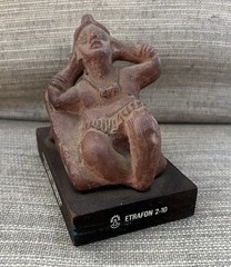 Vtg Portrait Of Anxiety/Depression Etrafon Promo Clay Figurine Mexico