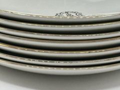Set of 8 Vintage Crestware Rx Pharmacist Caduceus Salad Dessert Plates 7.5″