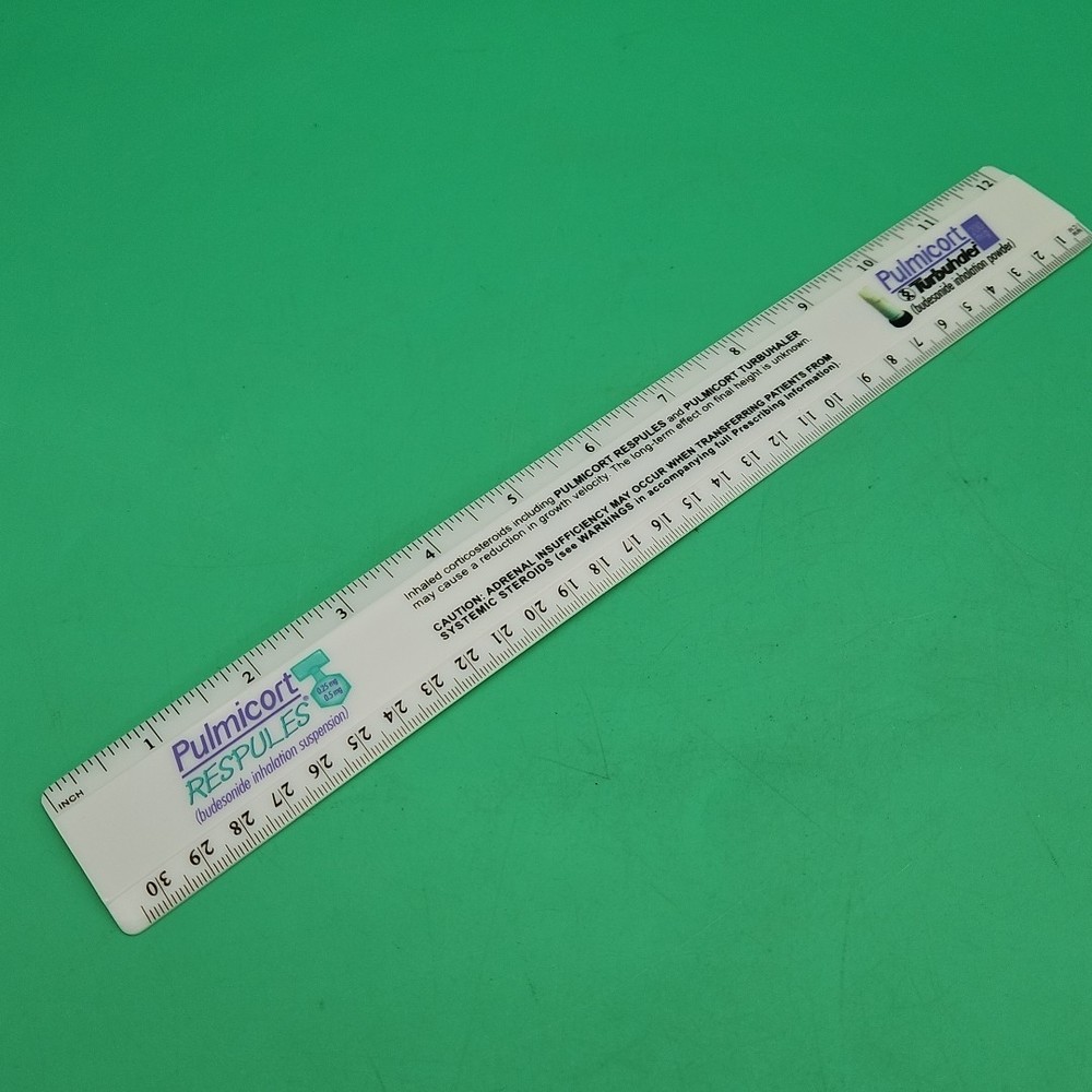 Pulmicort Pharmaceutical Drug Rep Collectible Ruler 12″ Vintage Promo